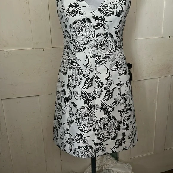 NWT alice+olivia Tayla Dress Sz 4 Silk Brocade Holiday Party semiformal wedding